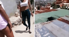 Es viral: pelea de mujeres en un techo de una casa en Venezuela deja una detenida