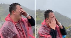 Extranjero llora tras encontrar a Machu Picchu cubierta de neblina: “Mis ahorros, mi dinero”