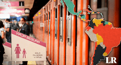 Los 2 únicos países de América Latina que tienen vagones exclusivos del tren para mujeres