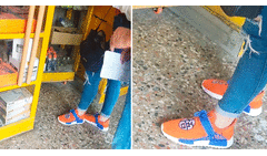 Fan de Dragon Ball causa furor con zapatillas de Gokú y le dicen: “Tiene el poder saiyajin”