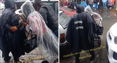 Peruano usó carretilla para transportar a personas durante lluvias y dicen: “Yo sí pagaría”