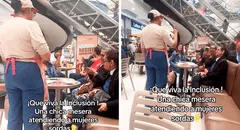 Mesera atiende con lengua de señas a clientes con discapacidad auditiva: “Que viva la empatía”