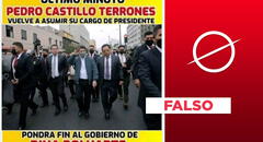 Pedro Castillo no ha asumido nuevamente el cargo de presidente del Perú