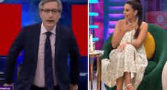 Federico Salazar casi se CAE EN VIVO y Rebeca Escribens se lleva el susto de su vida: “A lo Alvina Ruiz”