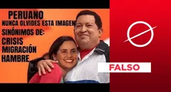 Esta foto no muestra a Verónika Mendoza abrazando al fallecido Hugo Chávez