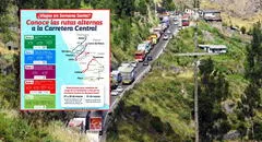 Hoy inicia restricción de tránsito en Carretera Central por Semana Santa: estas son las rutas alternas
