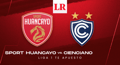 Sport Huancayo vs. Cienciano: ¿a qué hora y en qué canal ver el partido por la Liga 1?