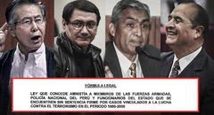 Plantean amnistía para Fujimori, Montesinos y miembros del grupo Colina