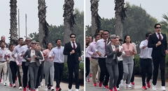 Trabajadores con saco y corbata trotan hacia su oficina en Miraflores: “Parece un capítulo de 'The Office'”