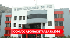 Municipalidad de Ate ofrece 235 empleos con sueldos desde S/1.300: ¿cómo acceder?