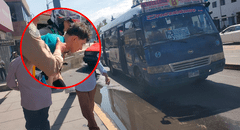 Arequipa: pasajeros atrapan y golpean a presunto asaltante que portaba un arma de fuego