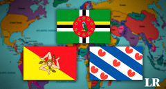 Los países con las banderas más raras del mundo, una es triangular y tiene como símbolo al Sol y la Luna