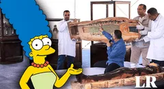 Increíble hallazgo: sarcófago egipcio con imagen similar a Marge Simpson tiene 3.500 años de antigüedad