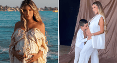 Paula Manzanal derrocha ternura al lucir su embarazo en sesión de fotos al lado de su hijo