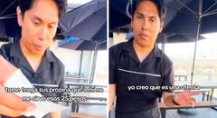 Mesero se molesta por monto que comensal dejó de propina y se lo regresa: "Es una ofensa"