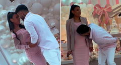 Samahara Lobatón y Bryan Torres sellan su reconciliación con tierno beso en baby shower de su hija