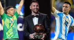 ¡Sin Messi, pero con Dibu y Lautaro! Mira la LISTA DE NOMINADOS al Balón de Oro 2024