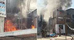 Incendio de grandes proporciones en Surco deja 3 heridos y afecta cerca de 10 viviendas