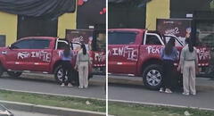 Peruana descubrió infidelidad de su pareja y pintó auto junto a su mejor amiga: clip es viral