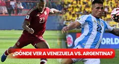 ¿Dónde VER EN VIVO a Venezuela vs. Argentina por las Eliminatorias 2026?