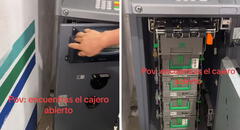 Joven encontró cajero automático abierto y es viral en redes por su decisión