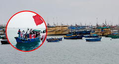 Pescadores de Piura protestan en marcha marítima ante pesca ilegal china: "El mar de Grau no se vende"