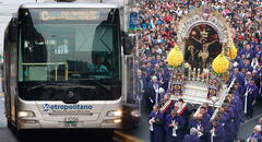 Señor de los Milagros: recorrido del Metropolitano, corredor azul y corredor morado este 18 de octubre