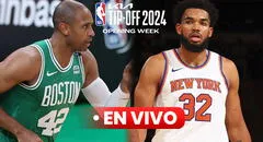 Boston Celtics vs New York Knicks EN VIVO, NBA Tip-Off 2024: ¿dónde ver a Al Horford y Karl-Anthony Towns?