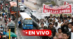 Paro nacional de transportistas en Perú EN VIVO: clases virtuales, regiones que acatarán y puntos de concentración