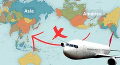 ¿Por qué los aviones no suelen volar sobre el océano Pacífico para ir de América a Asia? La respuesta tiene que ver con el tiempo