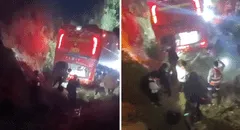 La Libertad: al menos 38 heridos tras despiste de bus con trabajadores de minera La Poderosa en Pataz