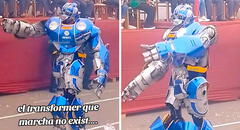 Senati presentó su transformers en desfile y causa sensación en redes: “Senatinus Prime”