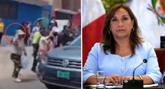 Manifestantes tiran huevos y persiguen a comitiva de Dina Boluarte en Chosica: "Fuera, asesina"