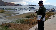 Puno: reducción drástica del nivel de agua en el lago Titicaca pone en riesgo corredores turísticos