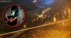 Policías de Chorrillos y bañistas hacen cadena humana para rescatar a mujer que se ahogaba en playa La Herradura