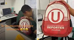 Compró una mochila de la ‘U’, pero detalle desata risas: "El que le vendió es de Alianza"