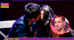 Melissa Paredes y Julián Zucchi se besan frente a Anthonny Aranda: actores protagonizaron obra teatral