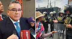 Ministro Santiváñez justifica abuso policial en manifestaciones: "La fuerza es una y es del Estado"