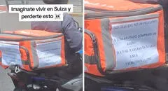 Repartidor de Rappi pega singular cartel dirigido a conductores en Lima: “Si me gritas, lloro”
