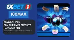 Código promocional 1xBet para Perú: 100MAX | 2024