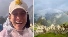 Turistas lloran de la emoción al ver dos arcoíris en Machu Picchu tras densa neblina: “Tierra bendita”