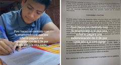Pareja acuerda pagar S/2.500 al otro en caso de infidelidad y usuarios dicen: "Compartan el documento"