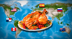 Los 3 países que comen más pavo en el mundo, especialmente en Navidad: Estados Unidos es el único de América