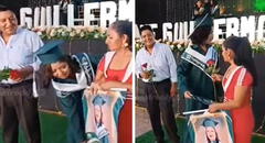 Estudiante se molesta con sus padres y realiza berrinche en plena graduación: clip genera polémica