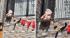 Familia es viral por el adorno navideño más inesperado y usuario bromean: “Ni Santa se salva”