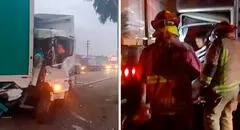 Doble accidente en la Panamericana Sur: una persona atrapada y múltiple choque de tráileres en Lurín