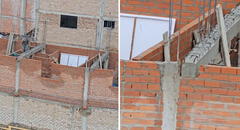 Obreros peruanos sorprenden con insólita instalación de columna: “Toca volver a construir”