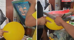 Peruano revela el proceso de los globos con estampado y usuarios quedan atónitos: "¿En serio es uno por uno?"