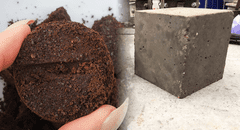 Científicos descubren que los residuos de café molido pueden utilizarse como cemento de construcción