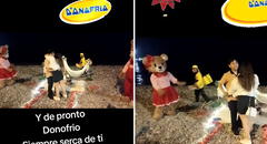Heladero aparece en plena pedido de mano en la playa y usuarios bromean: "Siempre cerca de ti"